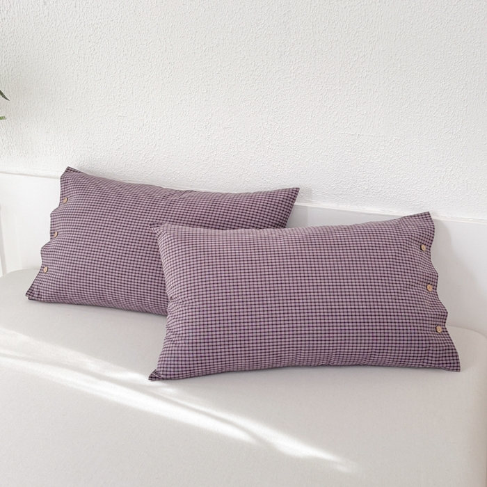 91家纺网 家纺一手货源 找家纺 织雅漫 2025春夏新款高端舒棉系列全棉纯棉100%棉细纱老粗布床单凉席席子 米格-紫