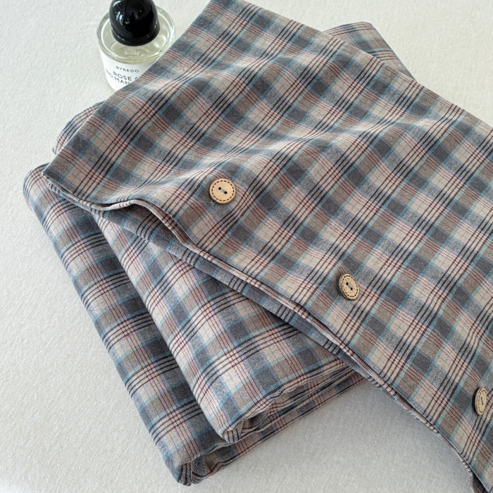 91家纺网 家纺一手货源 找家纺 织雅漫 2025春夏新款高端舒棉系列全棉纯棉100%棉细纱老粗布床单凉席席子 山青灰