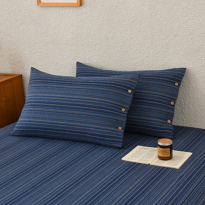 91家纺网 家纺一手货源 找家纺 织雅漫 2025春夏新款高端舒棉系列全棉纯棉100%棉细纱老粗布床单凉席席子 扶霞-兰