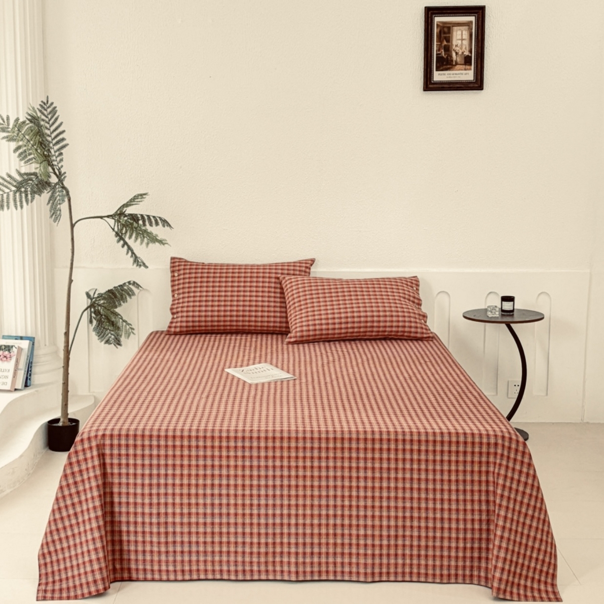 织雅漫 2025春夏新款高端舒棉系列全棉纯棉100%棉细纱老粗布床单凉席席子 秋实焦糖