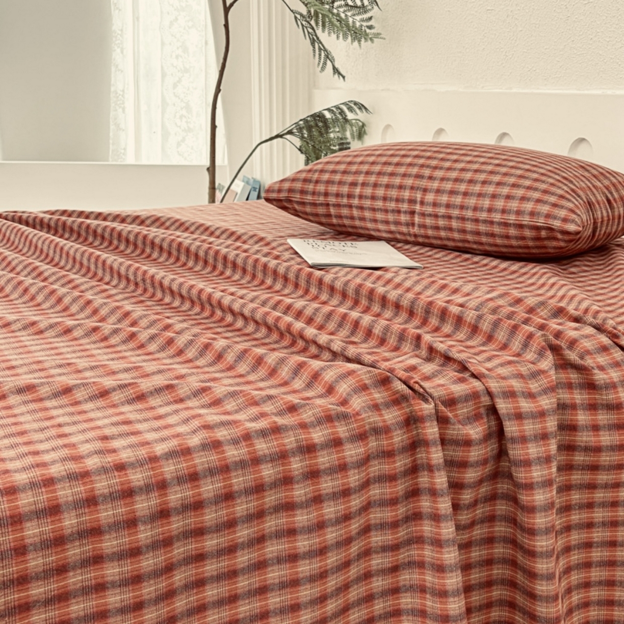 91家纺网 家纺一手货源 找家纺 织雅漫 2025春夏新款高端舒棉系列全棉纯棉100%棉细纱老粗布床单凉席席子 秋实焦糖