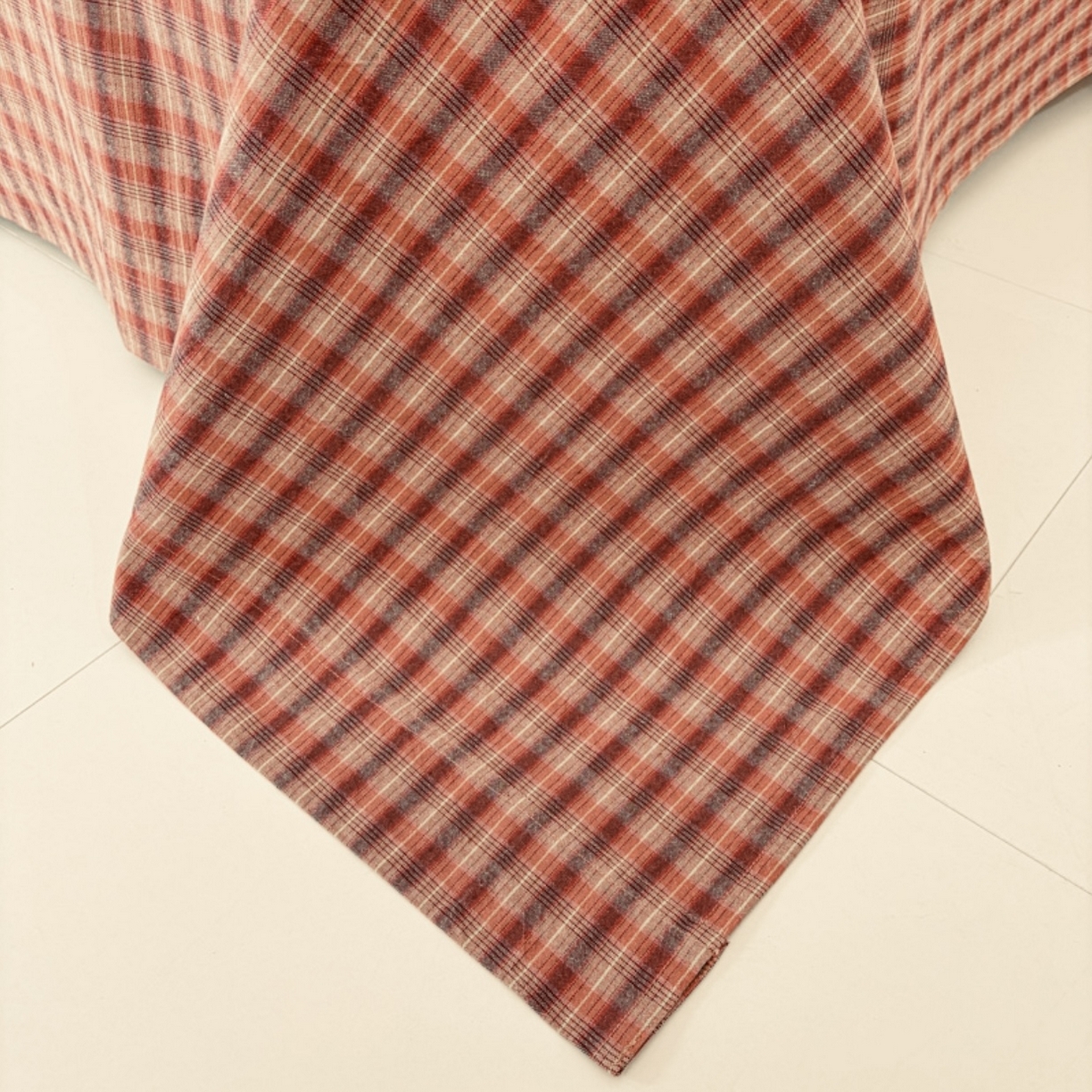 91家纺网 家纺一手货源 找家纺 织雅漫 2025春夏新款高端舒棉系列全棉纯棉100%棉细纱老粗布床单凉席席子 秋实焦糖