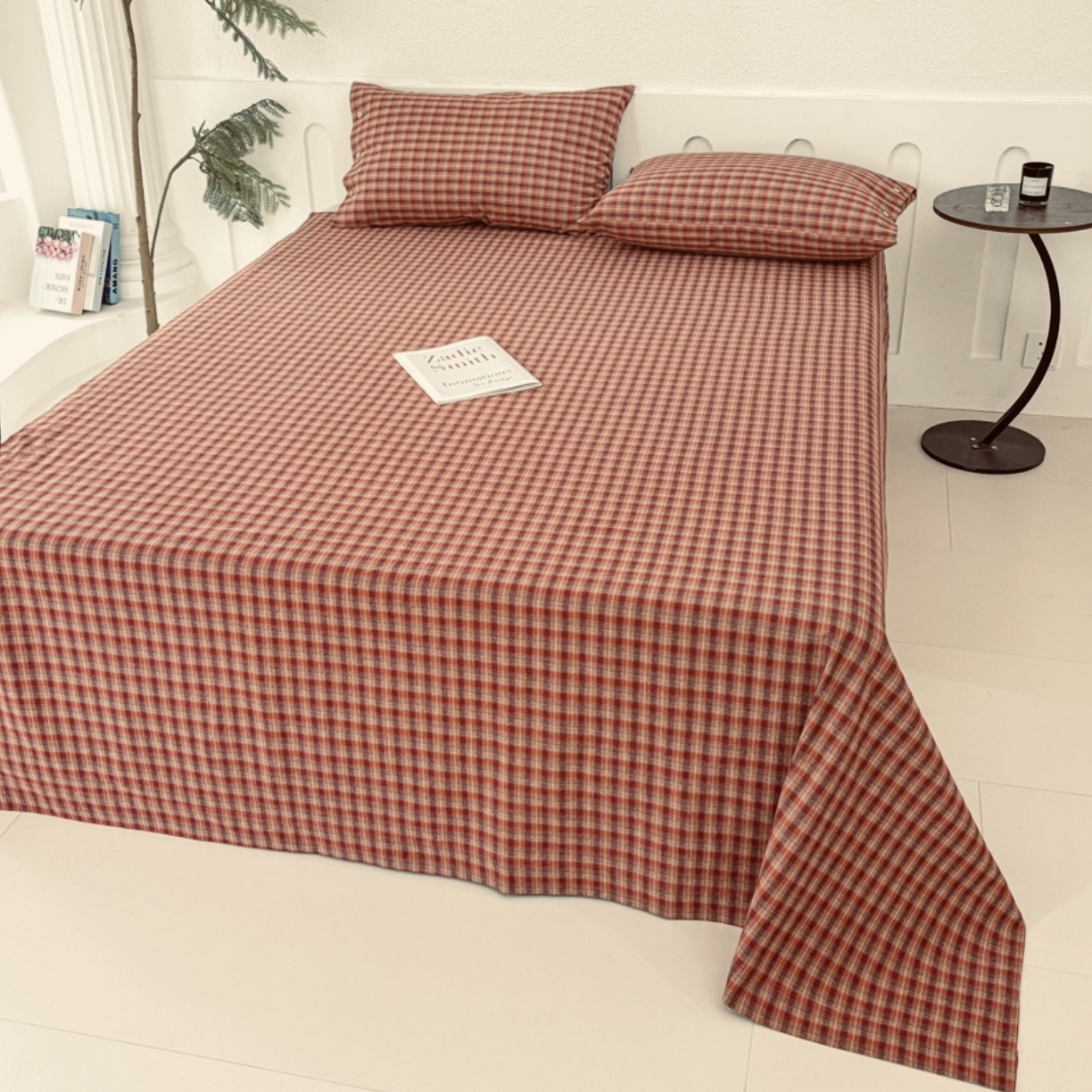 91家纺网 家纺一手货源 找家纺 织雅漫 2025春夏新款高端舒棉系列全棉纯棉100%棉细纱老粗布床单凉席席子 秋实焦糖