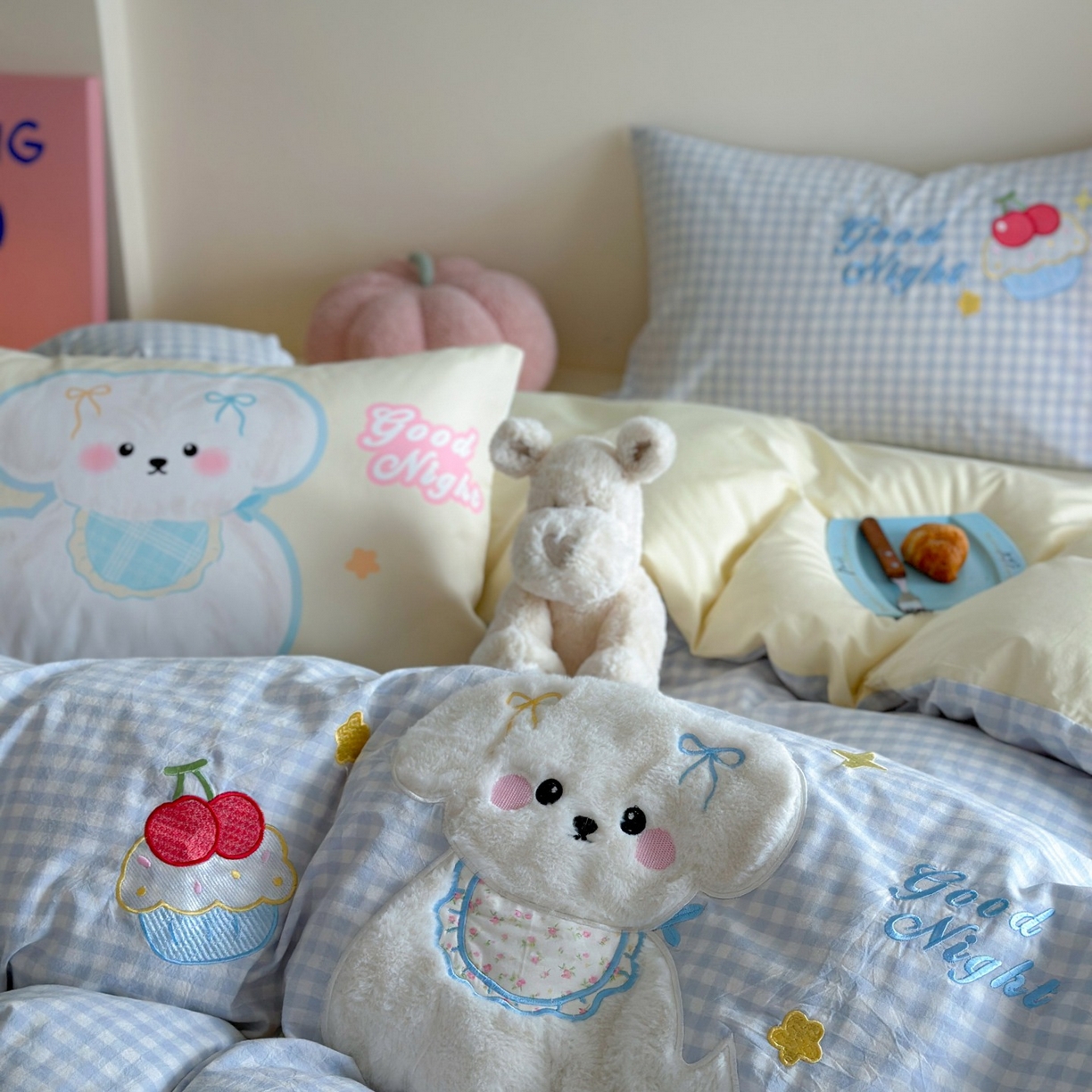 91家纺网 家纺一手货源 找家纺 （总）觅糖家纺 2025秋冬韩系全棉水洗棉系列四件套