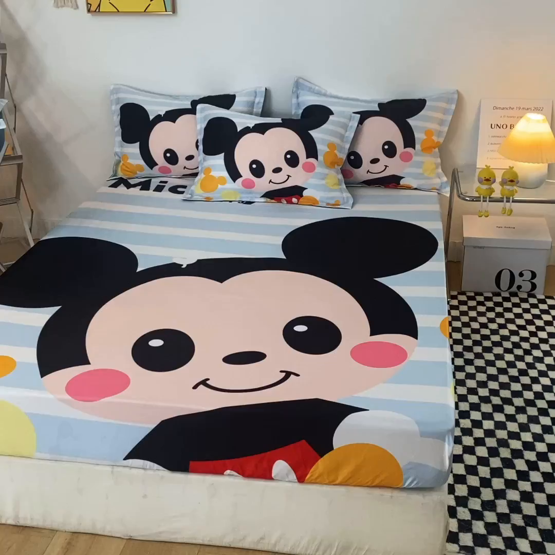 91家纺网 家纺一手货源 找家纺 一电 2024新款卡通床单床笠棕垫床套防尘罩席床垫保护套卡通儿童上下床床单床笠-第一批 小哥哥