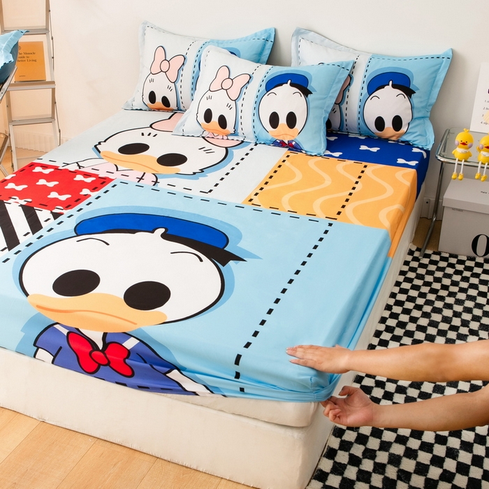 91家纺网 家纺一手货源 找家纺 一电 2024新款卡通床单床笠棕垫床套防尘罩席床垫保护套卡通儿童上下床床单床笠-第一批 上课