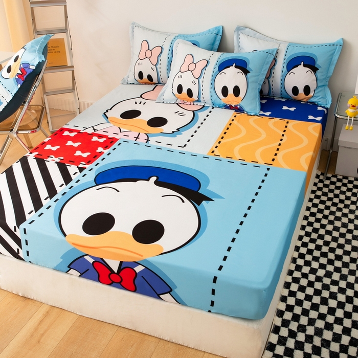 91家纺网 家纺一手货源 找家纺 一电 2024新款卡通床单床笠棕垫床套防尘罩席床垫保护套卡通儿童上下床床单床笠-第一批 上课