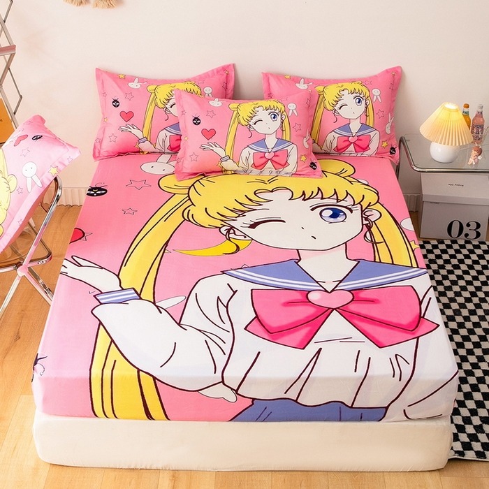 91家纺网 家纺一手货源 找家纺 （总）一电 2024新款卡通床单床笠棕垫床套防尘罩席床垫保护套卡通儿童上下床床单床笠-第一批