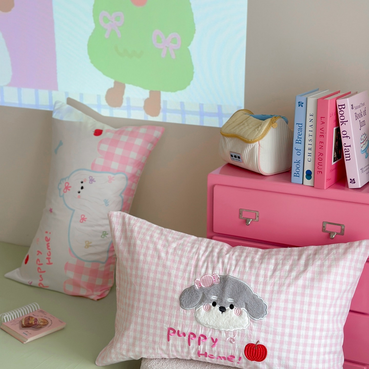 91家纺网 家纺一手货源 找家纺 觅糖家纺 2025秋冬韩系全棉水洗棉系列四件套 小狗屋