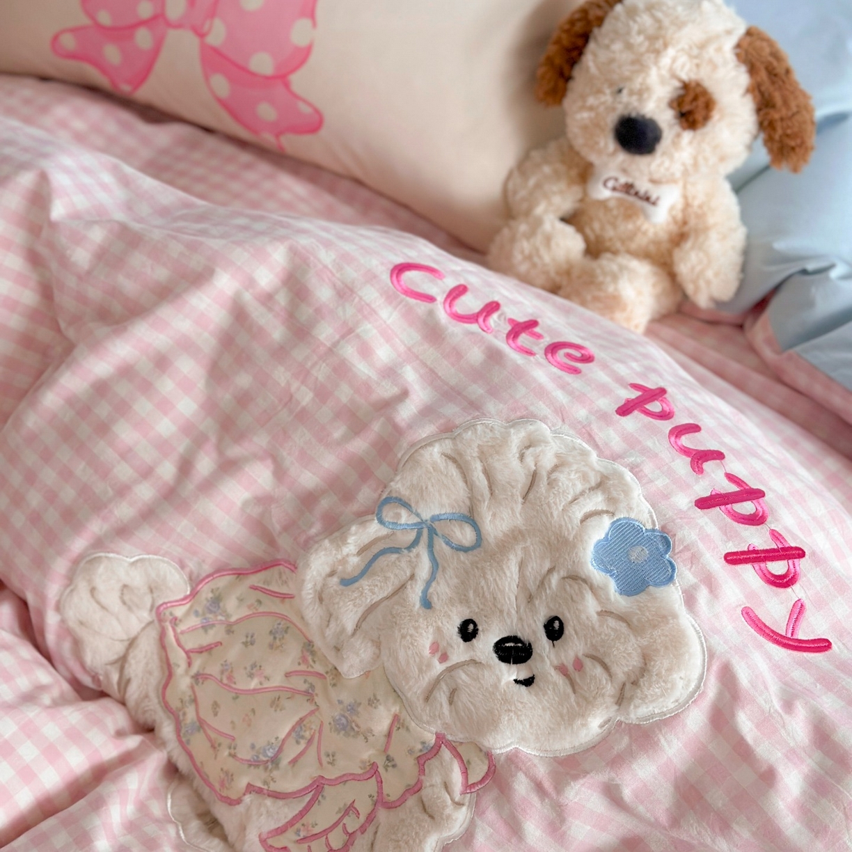 91家纺网 家纺一手货源 找家纺 觅糖家纺 2025秋冬韩系全棉水洗棉系列四件套 甜心宝贝