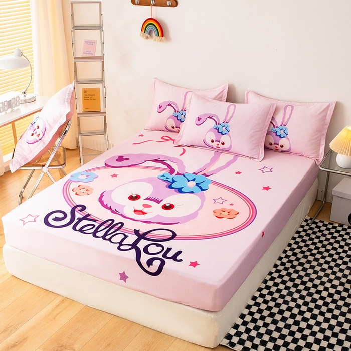 91家纺网 家纺一手货源 找家纺 一电 2024新款卡通床单床笠棕垫床套防尘罩席床垫保护套卡通儿童上下床床单床笠-第一批 可爱星黛露