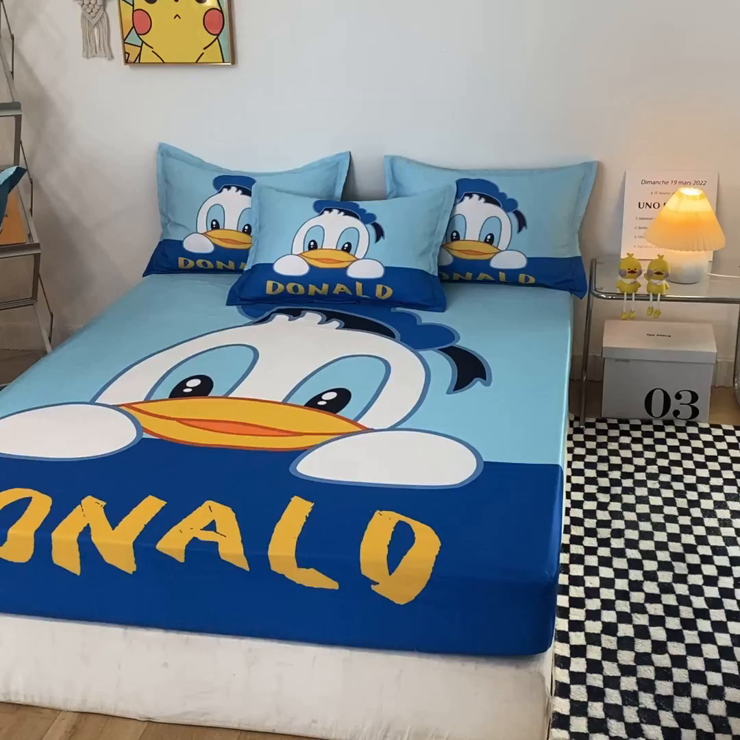 91家纺网 家纺一手货源 找家纺 一电 2024新款卡通床单床笠棕垫床套防尘罩席床垫保护套卡通儿童上下床床单床笠-第一批 起立