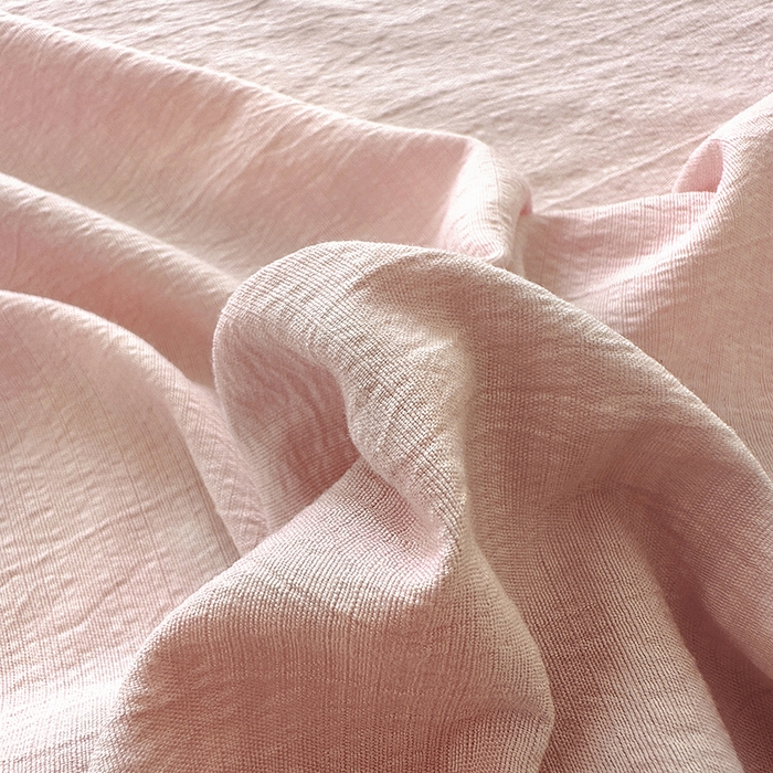 91家纺网 家纺一手货源 找家纺 花伞家居 2025新款A类高克重云感木棉双层纱单床单（提供买家秀） 粉豆沙