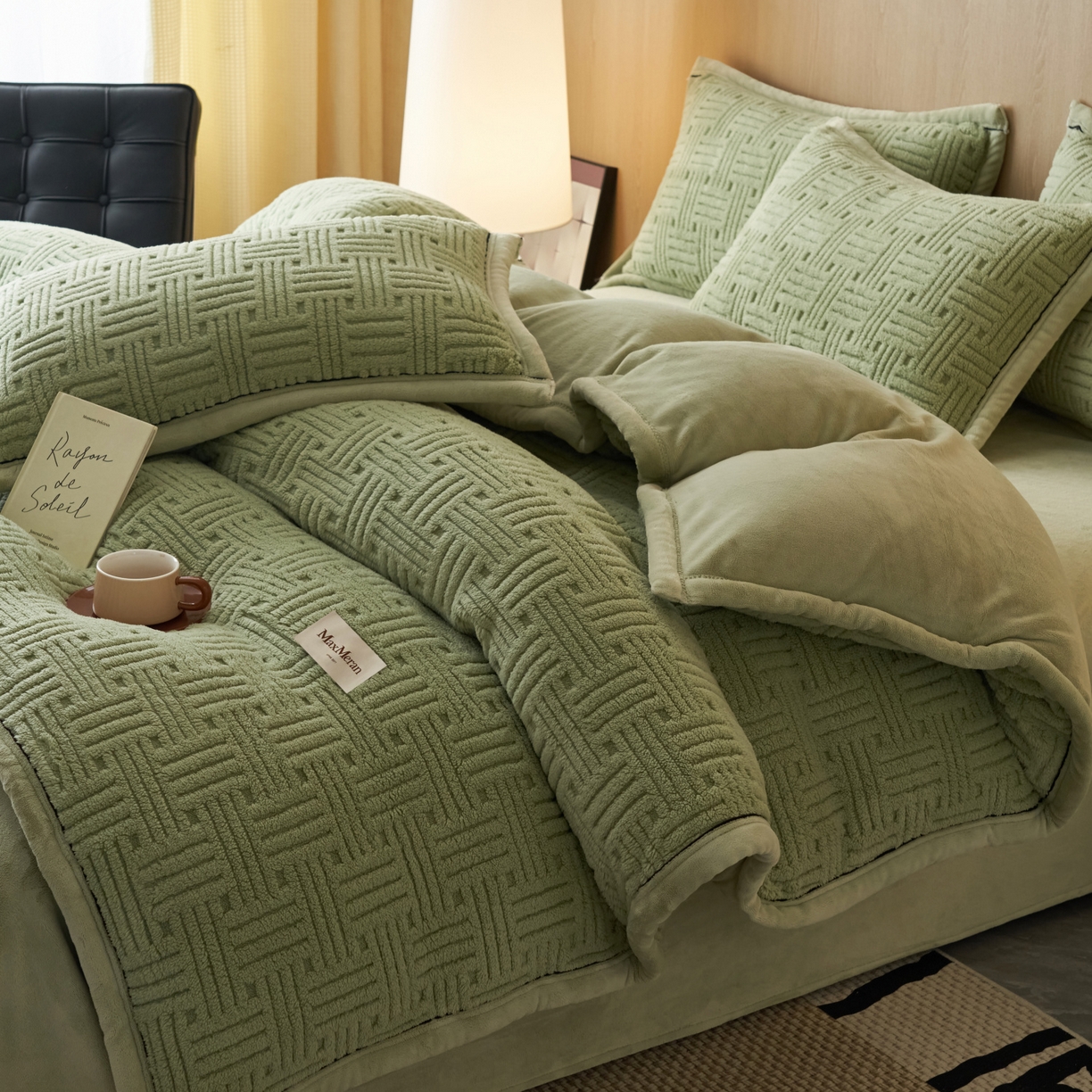 91家纺网 家纺一手货源 找家纺 （总）晨曦家纺 2025新款230克加厚保暖塔芙绒牛奶绒四件套法兰绒