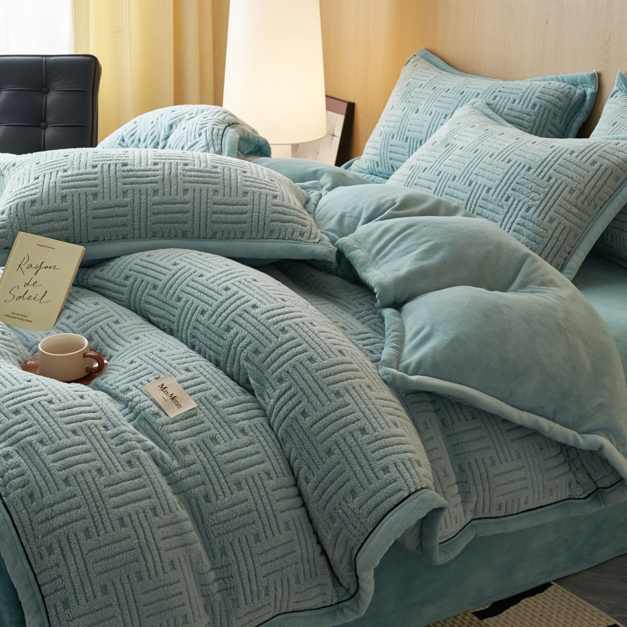 91家纺网 家纺一手货源 找家纺 （总）晨曦家纺 2025新款230克加厚保暖塔芙绒牛奶绒四件套法兰绒