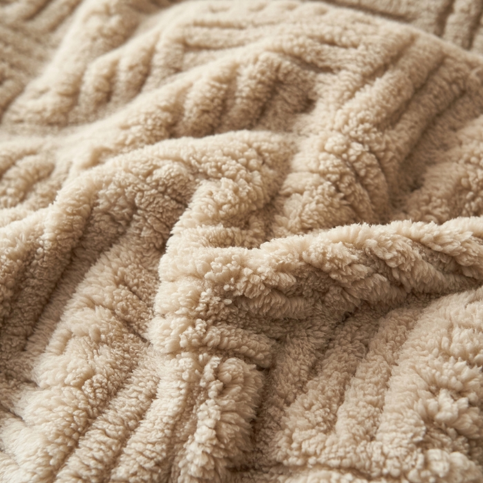 91家纺网 家纺一手货源 找家纺 晨曦家纺 2025新款230克加厚保暖塔芙绒牛奶绒四件套法兰绒 简爱-深咖