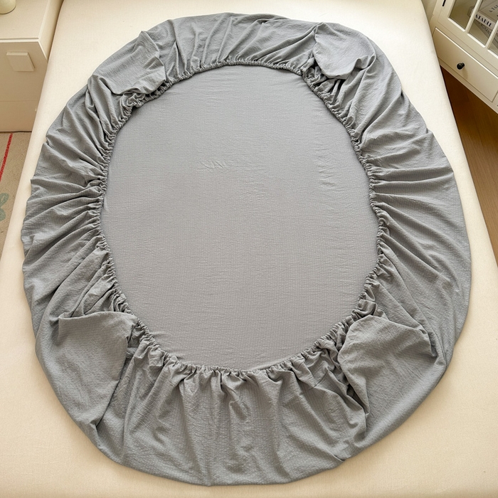 91家纺网 家纺一手货源 找家纺 （总）花伞家居 2025新款A类高克重云感木棉双层纱单床笠（提供买家秀）