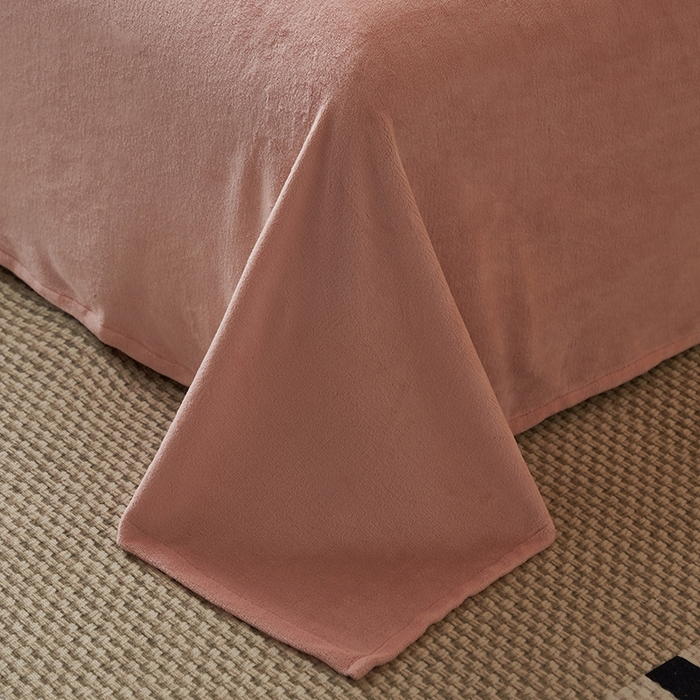 91家纺网 家纺一手货源 找家纺 晨曦家纺 2025新款230克加厚保暖塔芙绒牛奶绒四件套法兰绒 简爱-豆沙