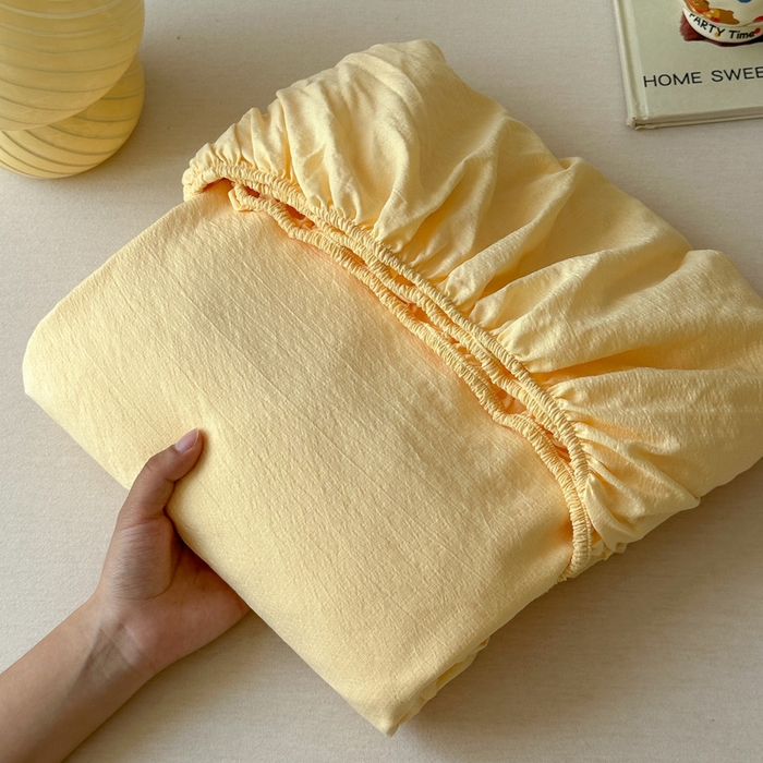 91家纺网 家纺一手货源 找家纺 （总）花伞家居 2025新款A类高克重云感木棉双层纱单床笠（提供买家秀）