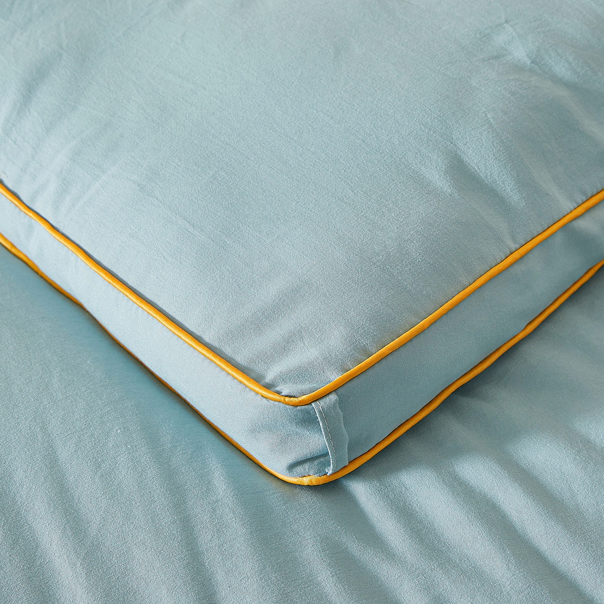 91家纺网 家纺一手货源 找家纺 仁凯家纺 2025新款简约立体滚边100%新疆棉花被冬被春秋被学生被被子被芯 立体-青绿色