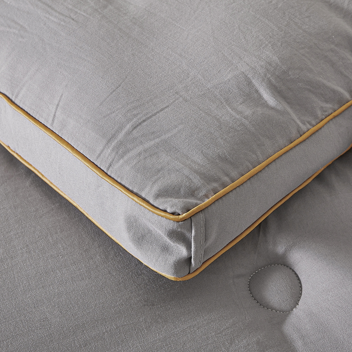 91家纺网 家纺一手货源 找家纺 仁凯家纺 2025新款简约立体滚边100%新疆棉花被冬被春秋被学生被被子被芯 立体-星灰色