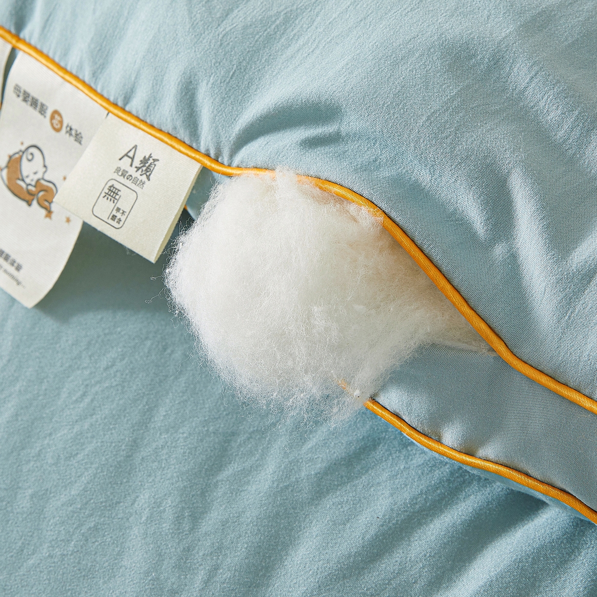 91家纺网 家纺一手货源 找家纺 仁凯家纺 2025新款简约立体滚边100%新疆棉花被冬被春秋被学生被被子被芯 立体-青绿色