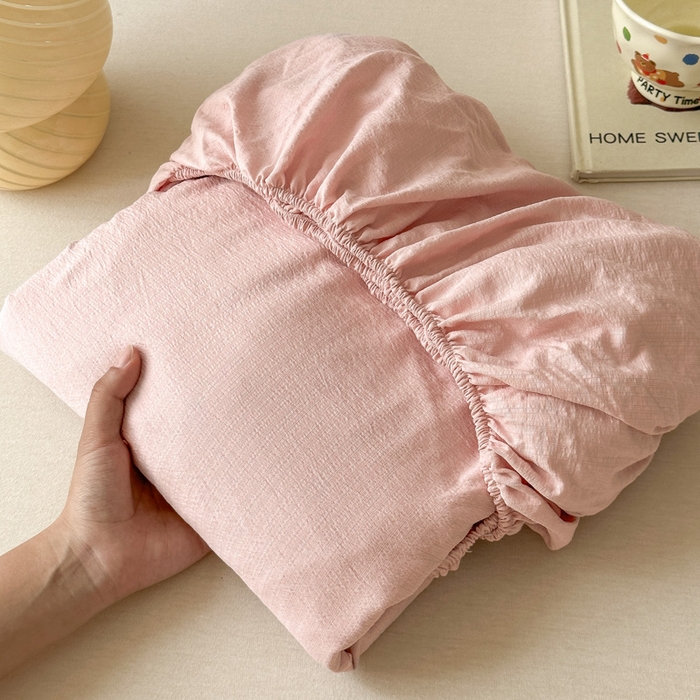 91家纺网 家纺一手货源 找家纺 （总）花伞家居 2025新款A类高克重云感木棉双层纱单床笠（提供买家秀）