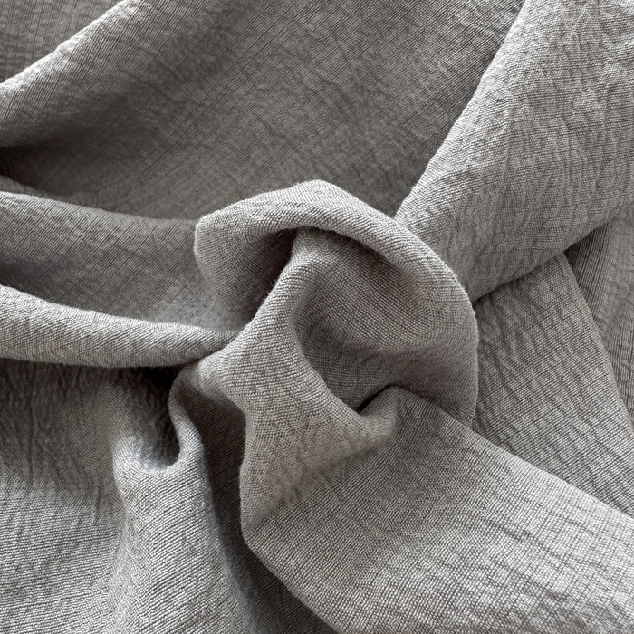 91家纺网 家纺一手货源 找家纺 花伞家居 2025新款A类高克重云感木棉双层纱单床笠（提供买家秀） 松烟灰