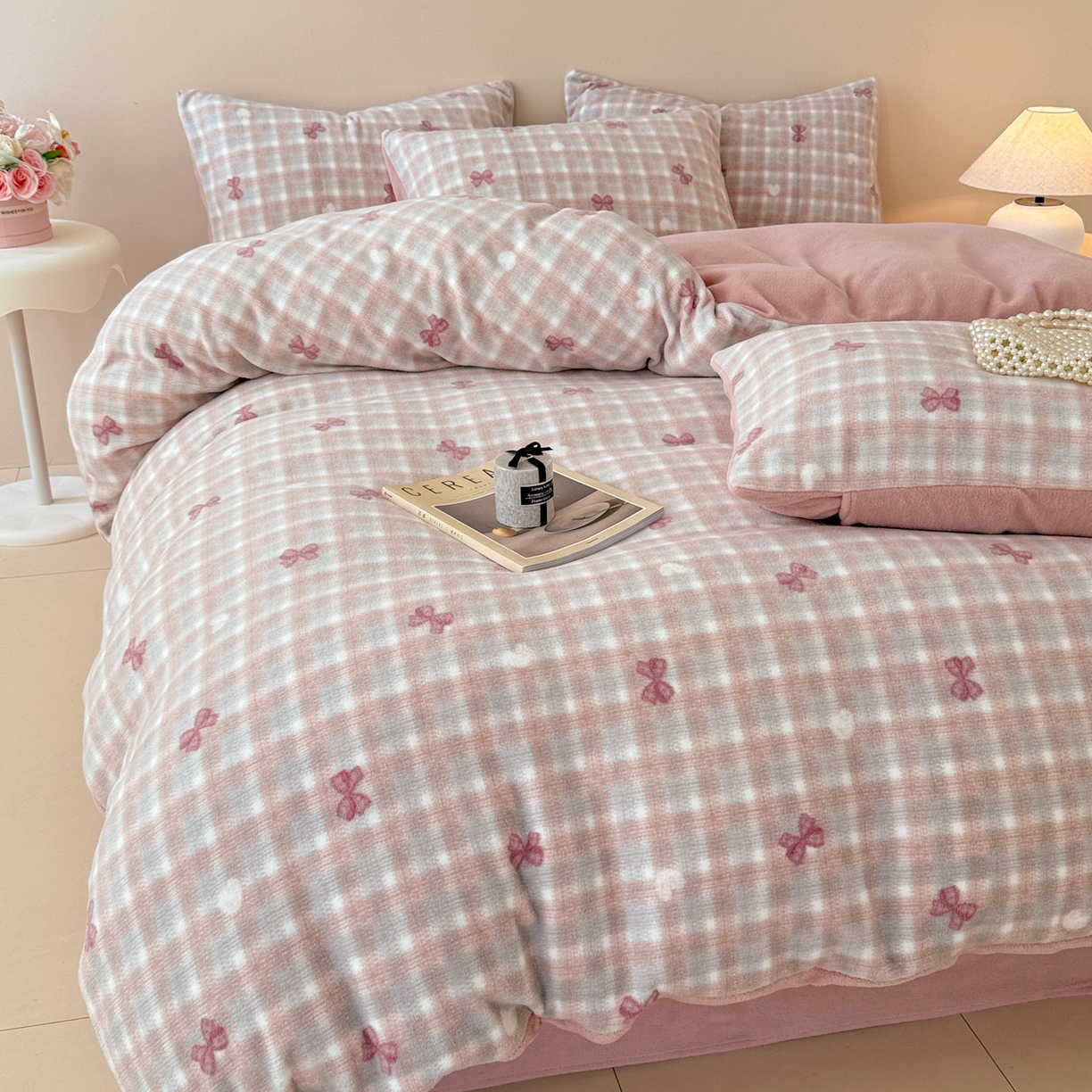 91家纺网 家纺一手货源 找家纺 （总）典曼家纺 2025新款印花海獭绒加厚保暖四件套