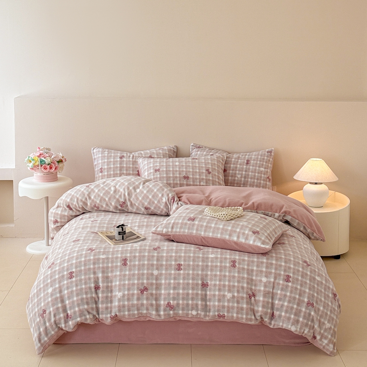 91家纺网 家纺一手货源 找家纺 （总）典曼家纺 2025新款印花海獭绒加厚保暖四件套