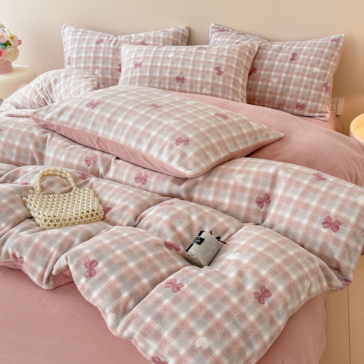 91家纺网 家纺一手货源 找家纺 （总）典曼家纺 2025新款印花海獭绒加厚保暖四件套