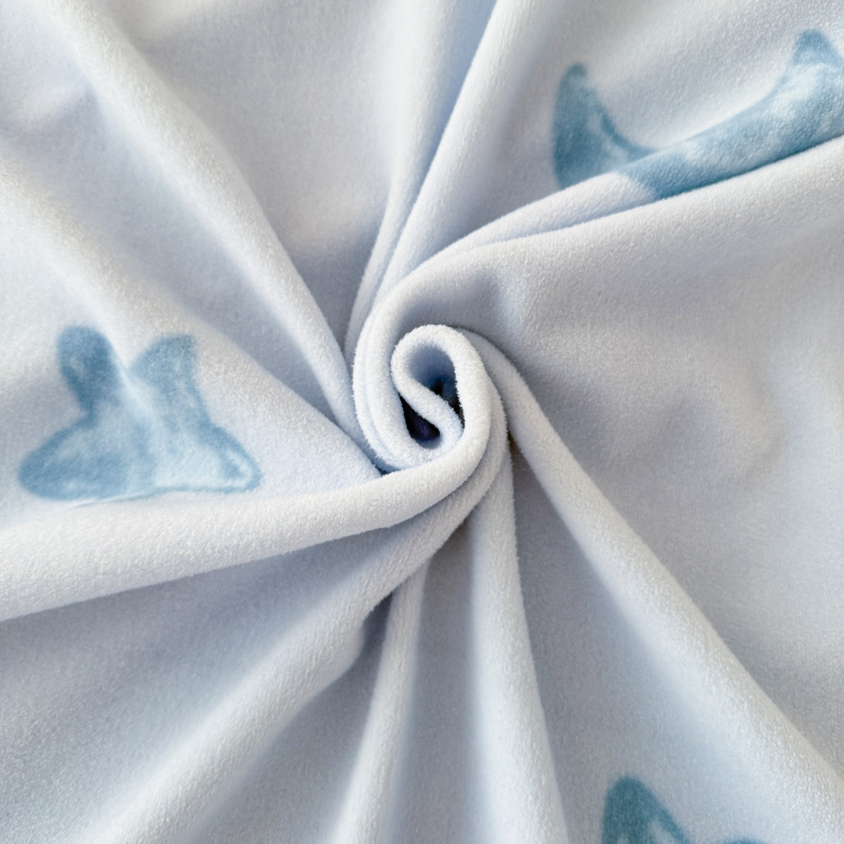 91家纺网 家纺一手货源 找家纺 典曼家纺 2025新款印花海獭绒加厚保暖四件套 星星月亮-蓝