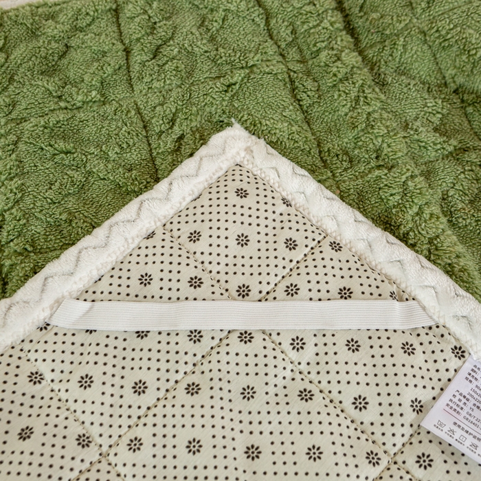 91家纺网 家纺一手货源 找家纺 暖芯优选 2025新款上下铺塔芙绒床垫 橄榄绿