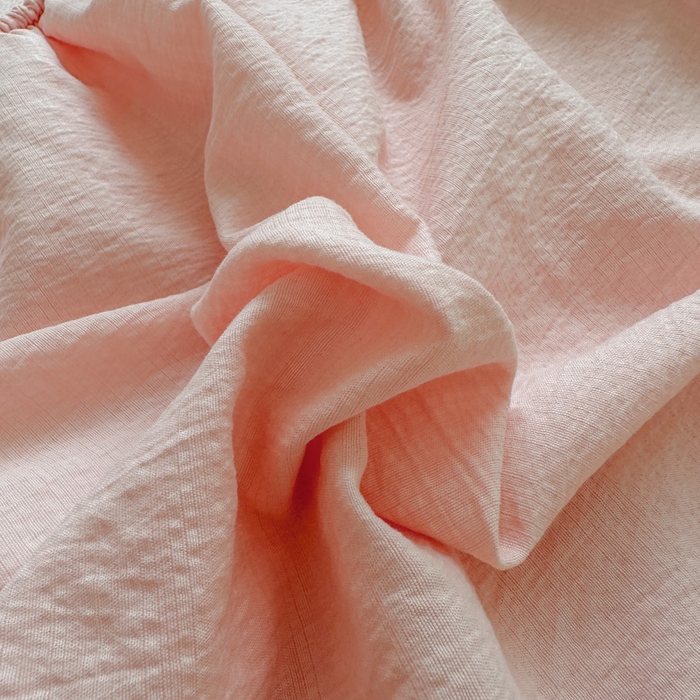 91家纺网 家纺一手货源 找家纺 花伞家居 2025新款A类高克重云感木棉双层纱单床笠（提供买家秀） 玉色