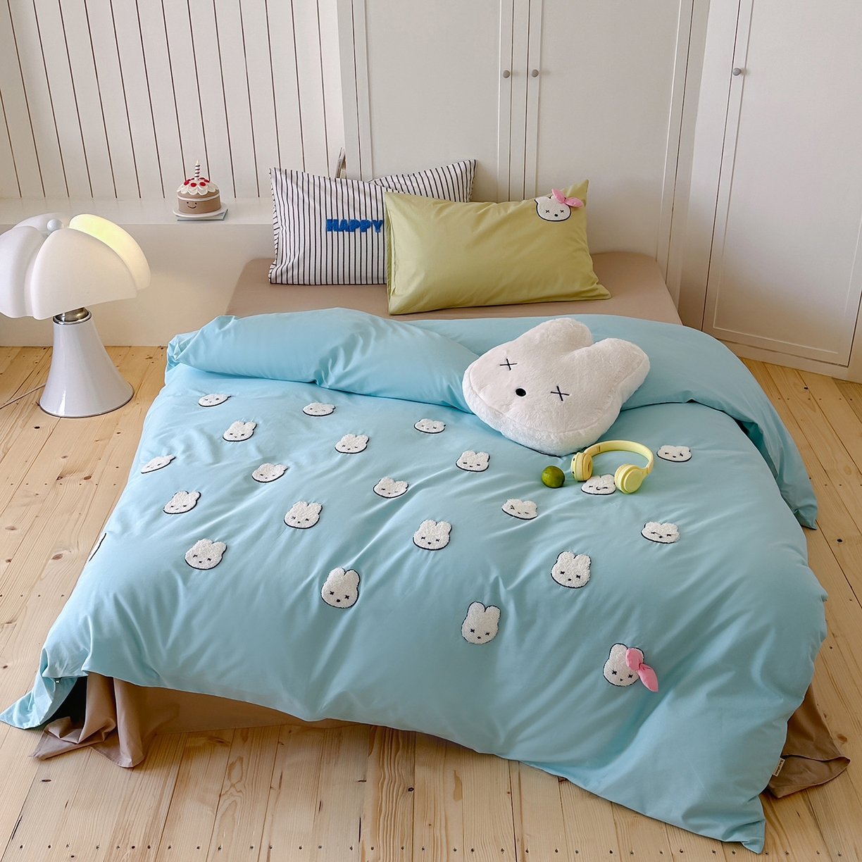 91家纺网 家纺一手货源 找家纺 （总）桔子家纺 2025新款40支纯棉水洗棉happy系列四件套