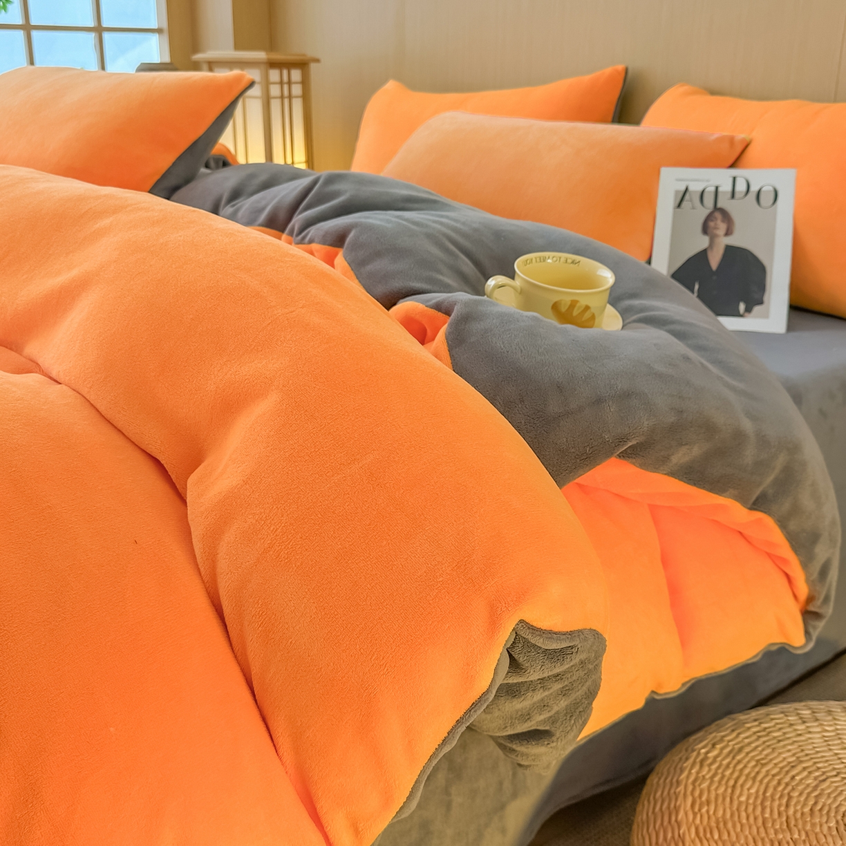 91家纺网 家纺一手货源 找家纺 小懒猪 2023夏秋季ins风小红书同款卡通小清新13372全棉AB版学生三件套学生季上下铺床单款套件 班尼狗