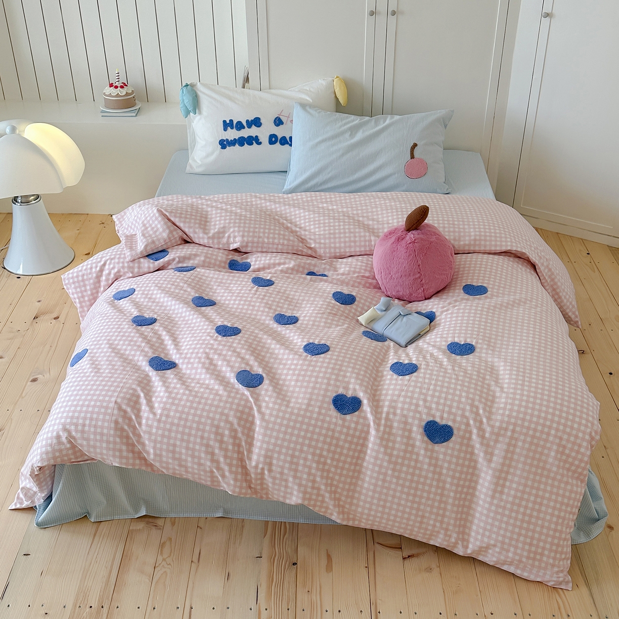 桔子家纺 2025新款40支纯棉水洗棉happy系列四件套 hello小樱