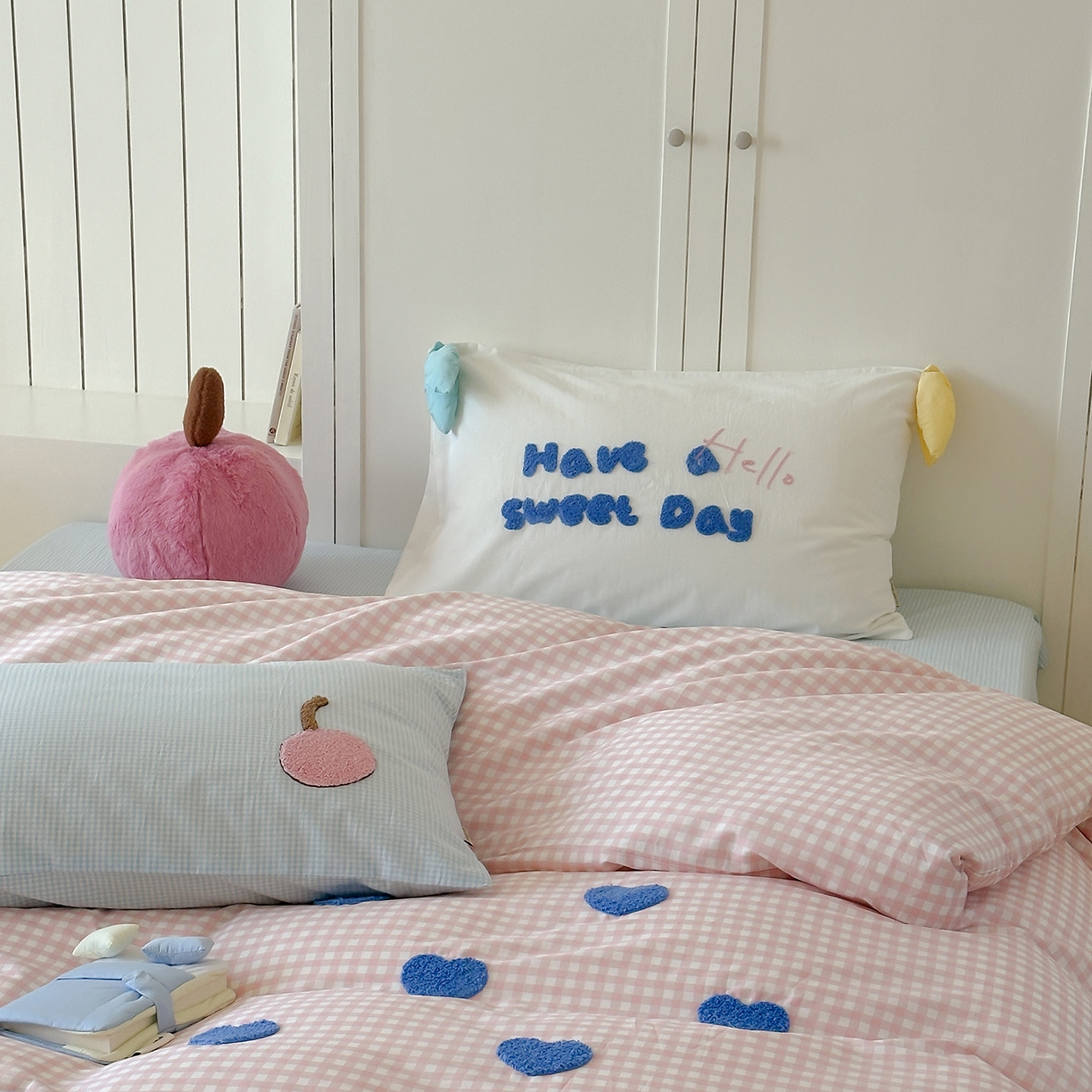 91家纺网 家纺一手货源 找家纺 桔子家纺 2025新款40支纯棉水洗棉happy系列四件套 hello小樱