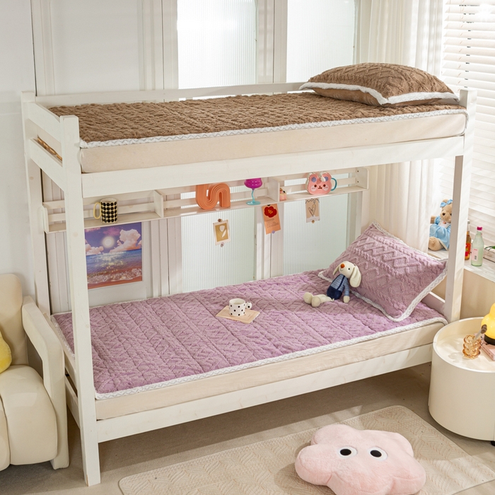 暖芯优选 2025新款上下铺塔芙绒床垫 优雅紫