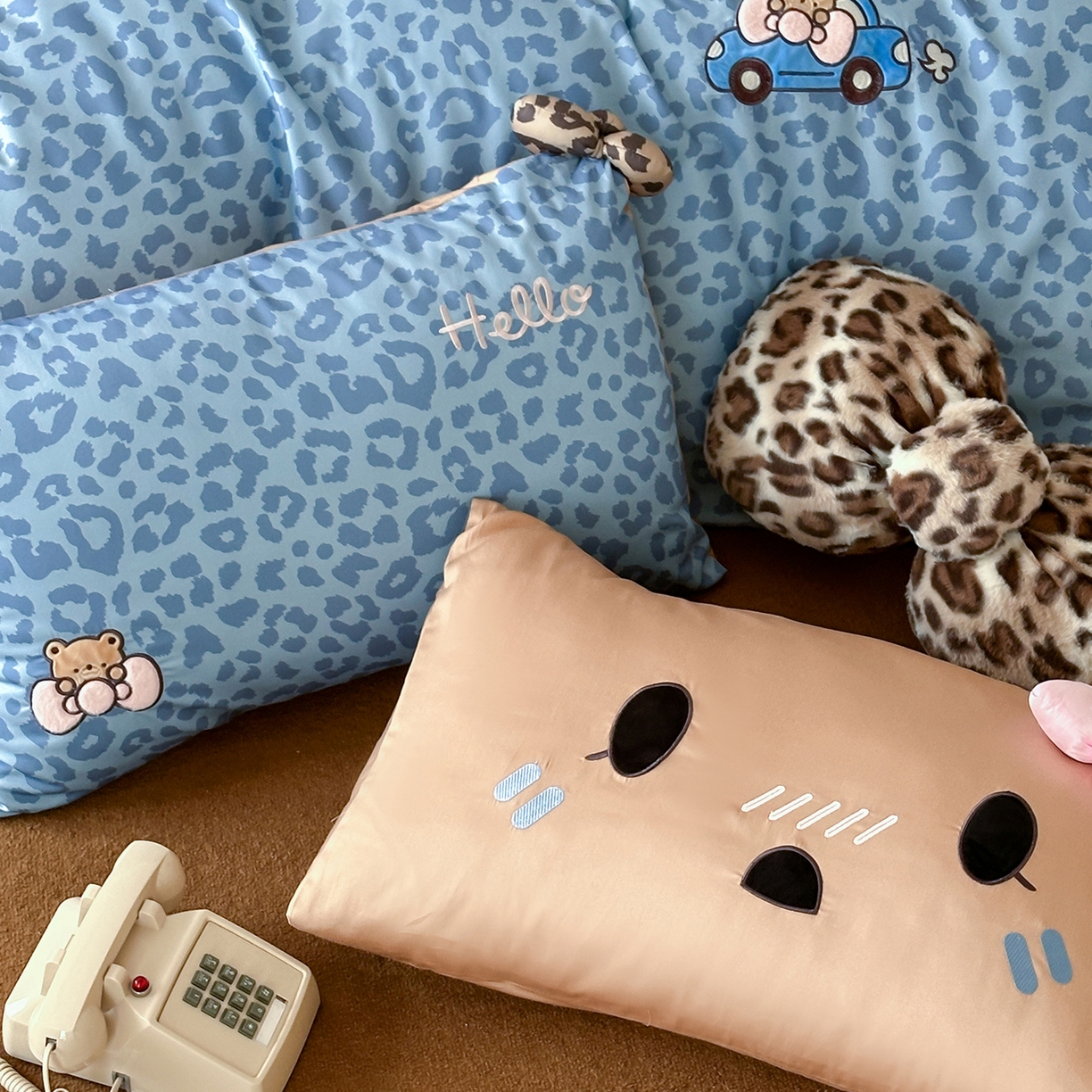 91家纺网 家纺一手货源 找家纺 （总）桔子家纺 2025新款全棉豹纹系列heip豹纹四件套