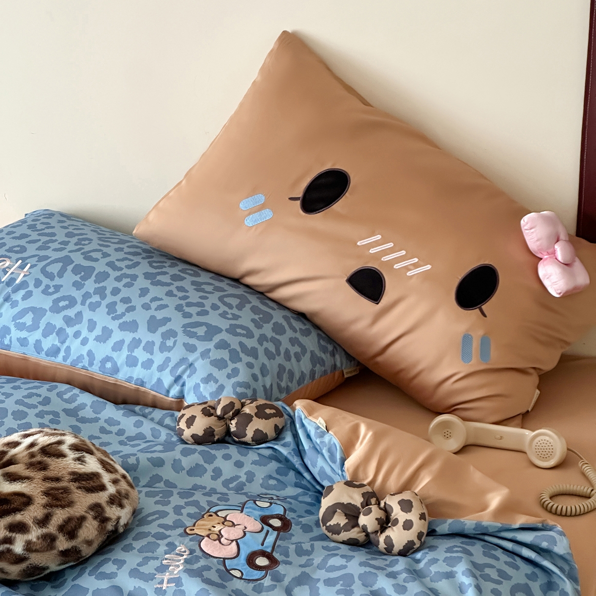 91家纺网 家纺一手货源 找家纺 （总）桔子家纺 2025新款全棉豹纹系列heip豹纹四件套