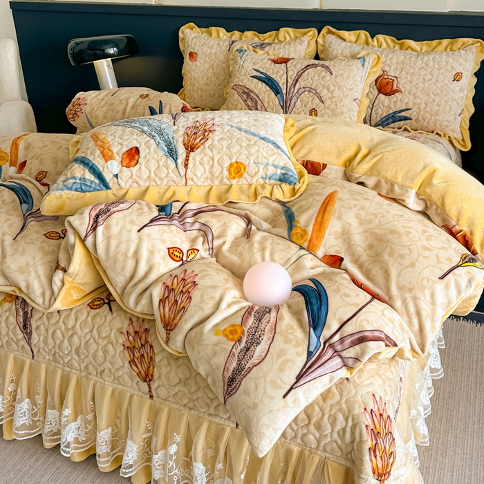 91家纺网 家纺一手货源 找家纺 （总）棉森家纺 2025新款亲肤舒适牛奶绒床盖四件套