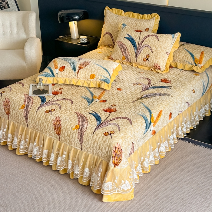 91家纺网 家纺一手货源 找家纺 （总）棉森家纺 2025新款亲肤舒适牛奶绒床盖四件套