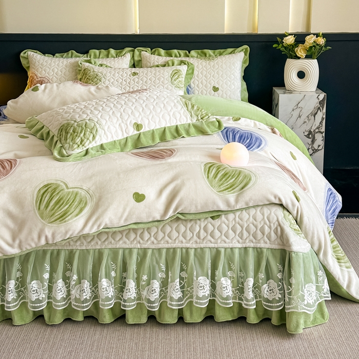 91家纺网 家纺一手货源 找家纺 （总）棉森家纺 2025新款亲肤舒适牛奶绒床盖四件套