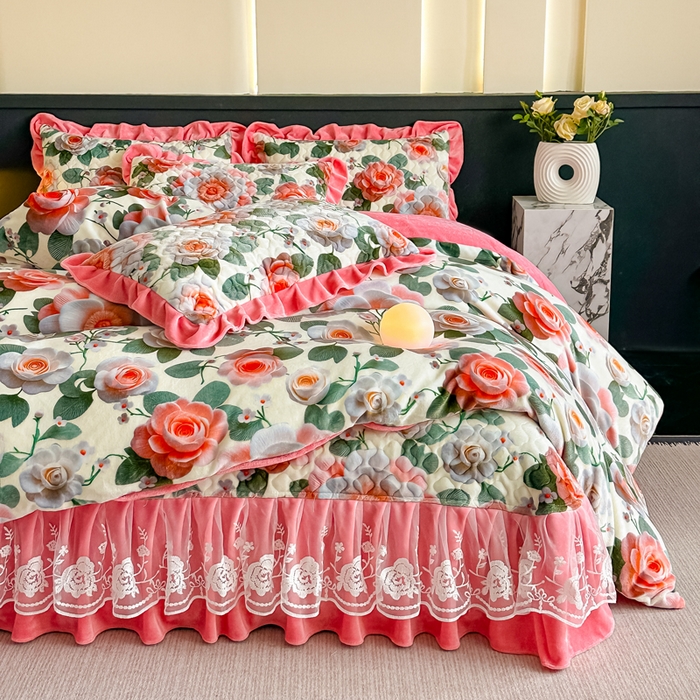 91家纺网 家纺一手货源 找家纺 （总）棉森家纺 2025新款亲肤舒适牛奶绒床盖四件套