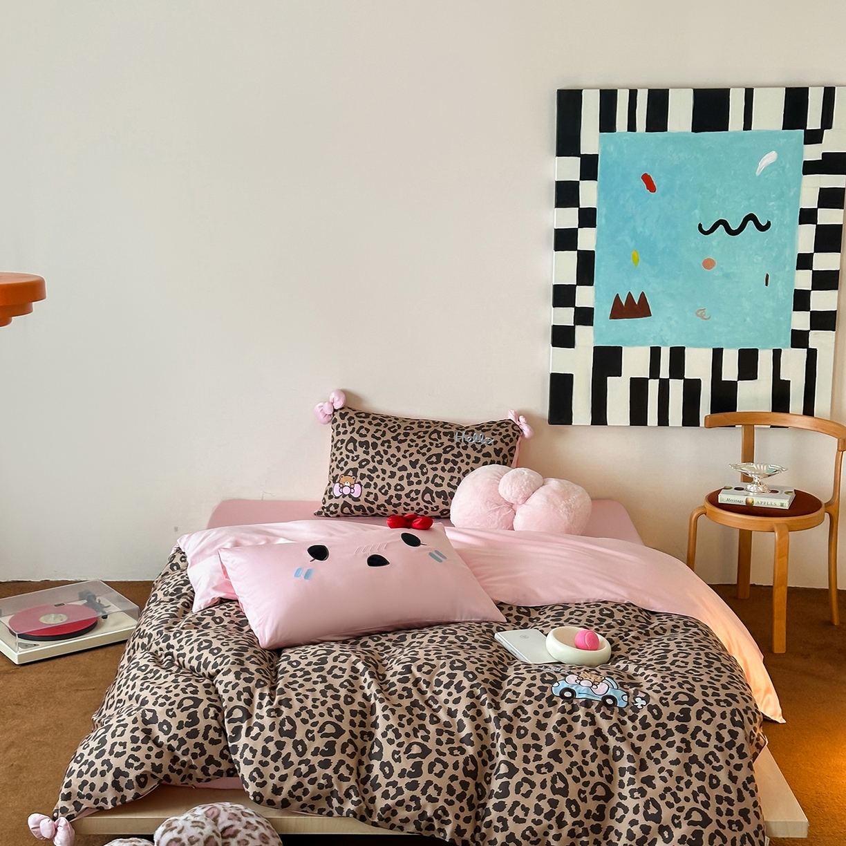 91家纺网 家纺一手货源 找家纺 （总）桔子家纺 2025新款全棉豹纹系列heip豹纹四件套