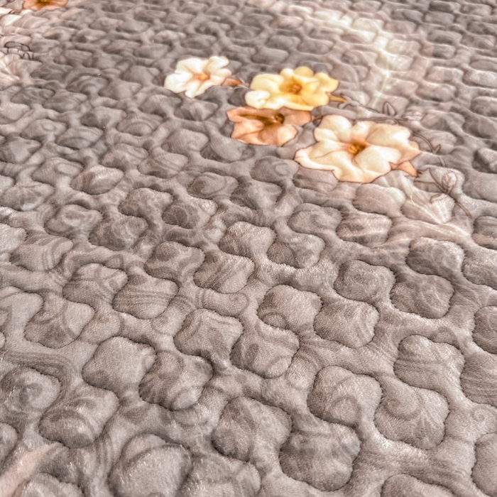 91家纺网 家纺一手货源 找家纺 棉森家纺 2025新款亲肤舒适牛奶绒床盖四件套 诗情画意