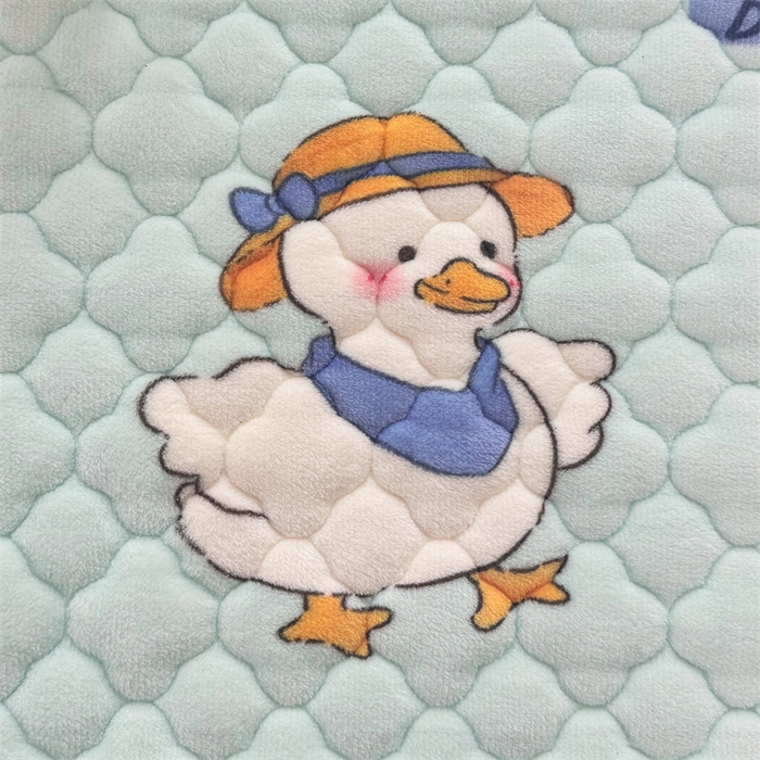 91家纺网 家纺一手货源 找家纺 暖芯优选 2025热款外贸跨境电商热销款冬季加厚牛奶绒印花床垫床垫学生单人宿舍上下铺 顽皮小鸭