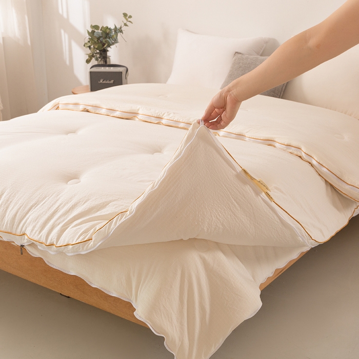 91家纺网 家纺一手货源 找家纺 （总）棉森家纺 2025新款亲肤舒适华夫格大豆子母被被子被芯