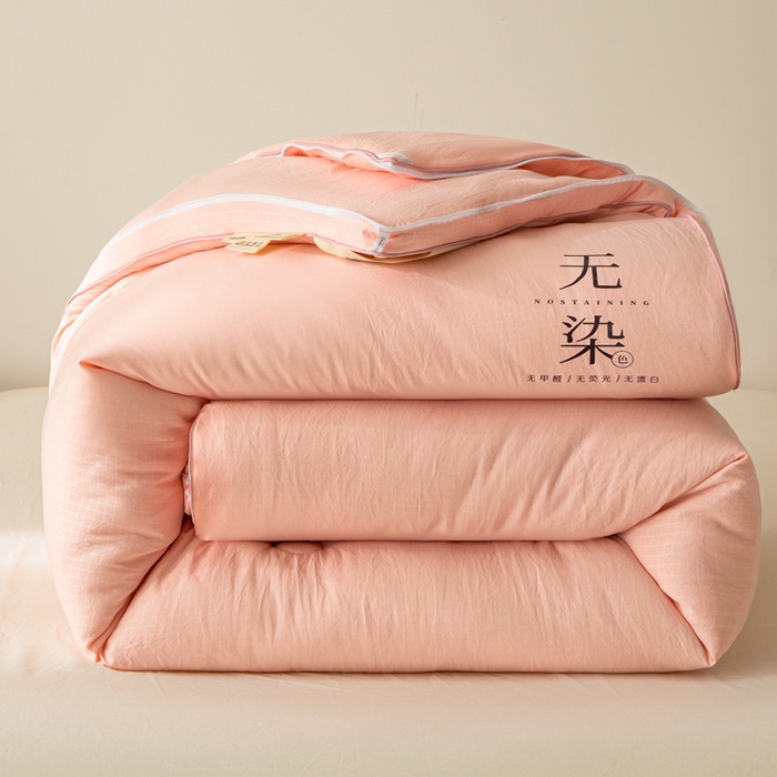 91家纺网 家纺一手货源 找家纺 棉森家纺 2025新款亲肤舒适华夫格大豆子母被被子被芯 玉色